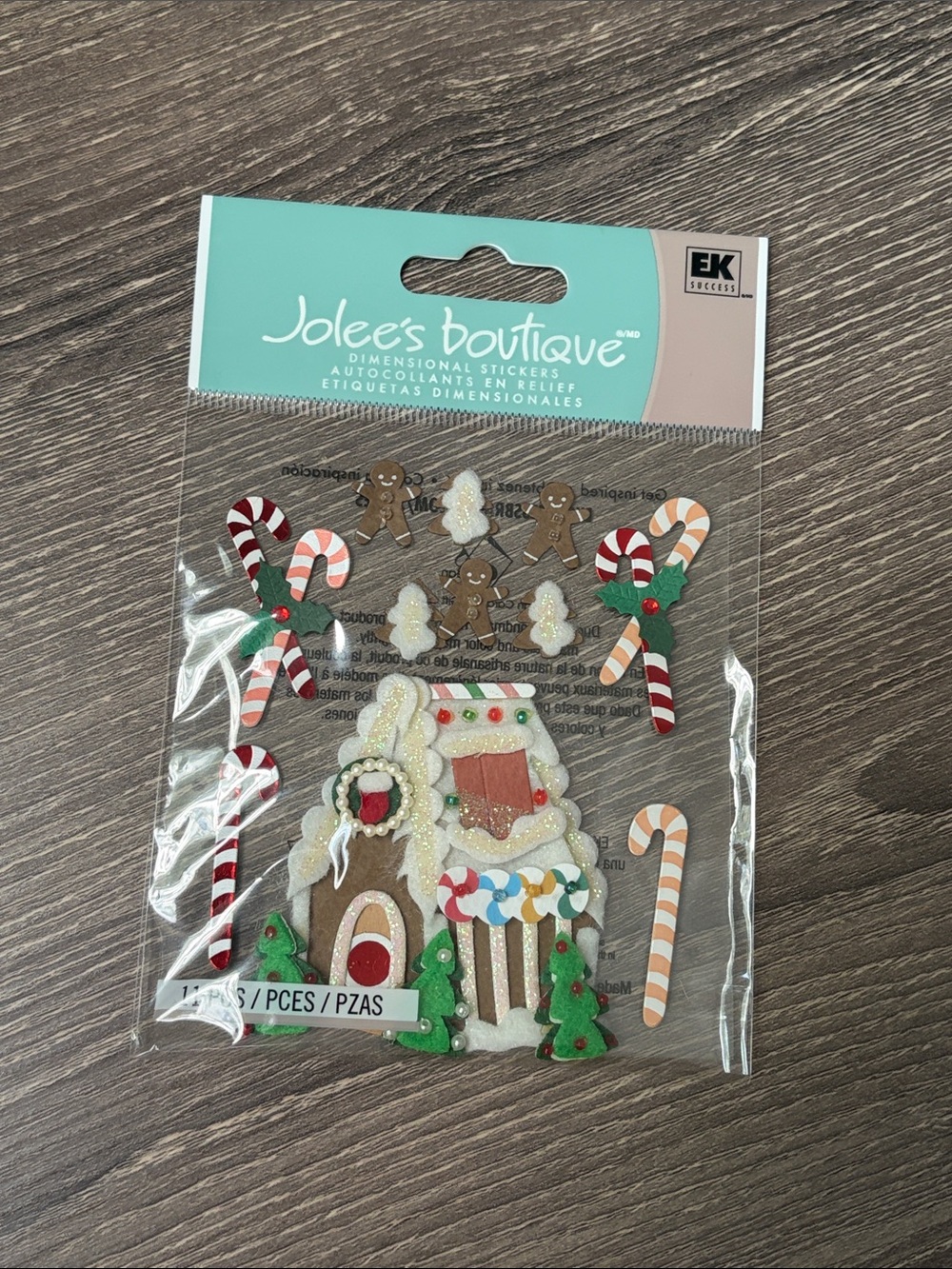 ❤️$11 Ek Success Jolee's Boutique Gingerbread House Dimensional Stickers